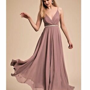BHLDN Eva Mauve Bridesmaid Maxi Dress